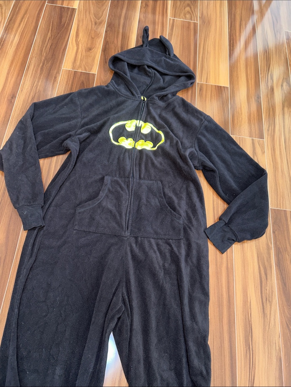 Large Adult Batman onesie feetie pajama